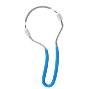 اداة تجميل - جهاز يدوي لازالة شعر الوجه من الستانلس ستيل مع مقبض، مصمم للذقن والخدين والشفاه والرقبة للنساء، صغير الحجم ومتين للعناية الشخصية