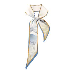 رباط شعر للرأس من حرير مالبيري بنسبة 100% للنساء، شريط رأس لربط الشعر ووشاح لشنطة اليد والرقبة من جيرلا