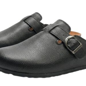 حذاء كلوج حريمي مريح – مفتوح من الخلف سهل الارتداء خامه جلد شرنك سهل التنضيف -مزود بحزام قابل للتعديل