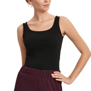 تي شيرت بحزام عريض - قطن - توب كات بدون أكمام للنساء