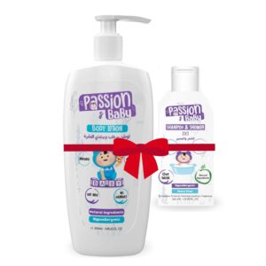 لوشن للجسم كامل من باشن يغذي ويرطب بشرة الطفل الحساسة مع توفير ترطيب يدوم طوال اليوم، للبشرة الحساسة، 200 مل