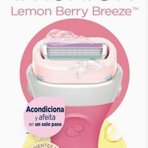 ماكينة حلاقة إنتويشن فريش ستروس بيري للنساء مع شفرتين لإعادة التعبئة