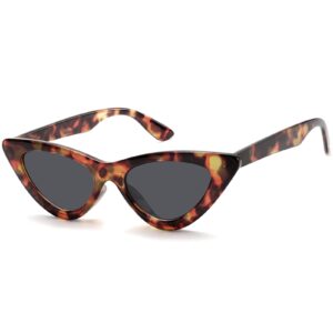 نظارات شمسية كلاسيكية بتصميم عين القطة للنساء والرجال بتصميم ضيق وعصري