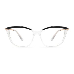 نظارات حجب الضوء الأزرق من فيسيدي، نظارات الكمبيوتر للنساء والرجال، عدسة بتصميم عين القطة وإطار TR90، طراز B2772