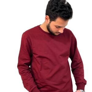 سويت شيرت سادة برقبة دائرية للرجال من ويزين