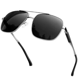 KANASTAL Polarized Sunglasses for Men Lightweight Metal Frame Men's Sun Glasses Military Style Fashion Shades for Womens Mens Outdoors UV400 Protection Large Sunglass