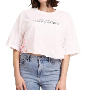 ريفين تي شيرت عصري باكمام قصيرة للنساء