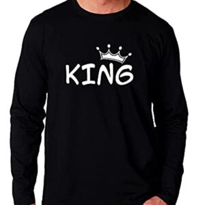 تي شيرت بكم طويل للرجال- اسود، للرجال