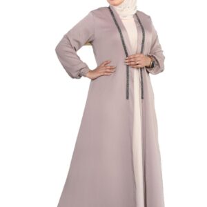 عباية قطعتين الخامة كريشة تلبيسه كريشة المقاس من XXXL إلي XXXXXL تلبس من 80 إلي 120 كيلو للنساء , GS-6102Parent GAMAL SONS FOR ABAYA