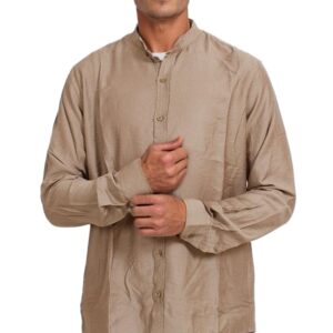 قميص بأزرار من الكتان للرجال من ريفين