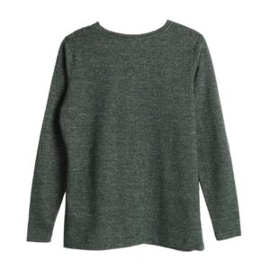 LC واكيكي تيشرت سادة برقبة دائرية ضيقة واكمام طويلة للنساء