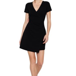 ترنديول فستان قصير محبوك انيق بقصة ايه لاين من الكريب مزدوج الصدر للنساء TWOSS23EL01703 (عبوة من قطعة واحدة)