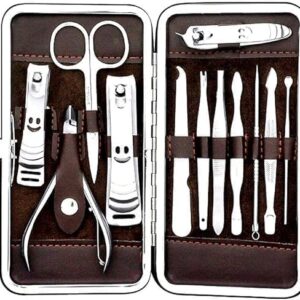 أدوات مانيكير وباديكير من مهرة، مجموعة احترافية للعناية بالأظافر مع حافظة، 15 قطعة، موديل -mo-9
