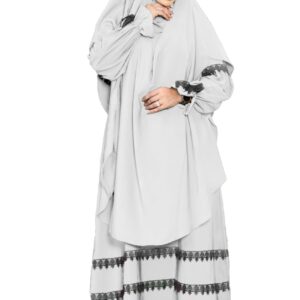 عبايه بجوبير مع خمار ونقاب نسائي مقاس موحد GS-9097-11250-Parent