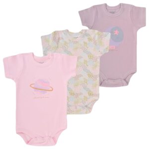 سالوبيت بكباسين مطبوع بأكمام قصيرة للجنسين، طقم ملابس داخلية للأطفال والرضع 5213 من جونيور (عبوة من 3 قطع)