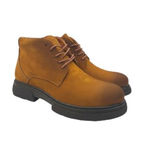 هاف بوط رجالى برباط انيق مصنوع من شموازيت - مزود بنعل رابر تركي مريح