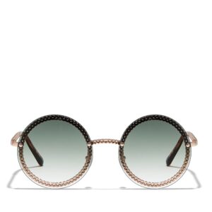 التعتيم نظارة شمسية معدنية دائرية للنساء من رايز - حماية من الاشعة فوق البنفسجية: UV400, روز جولد