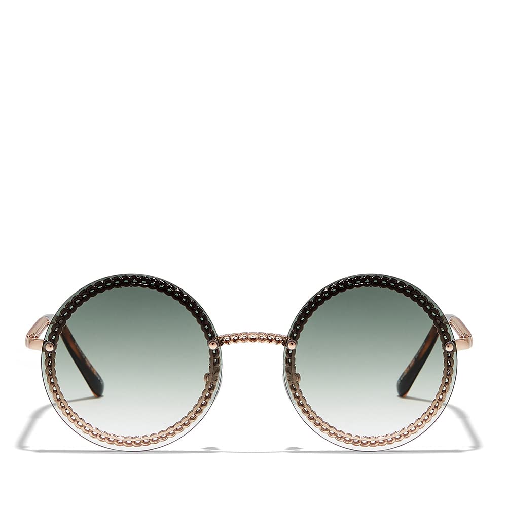 51jExxQtD4L التعتيم نظارة شمسية معدنية دائرية للنساء من رايز - حماية من الاشعة فوق البنفسجية: UV400, روز جولد