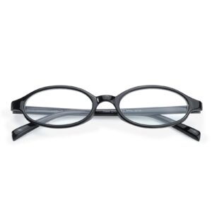 نظارات وهمية عصرية بيضاوية Y2k باطار نظارات عصرية مضادة للضوء الازرق للنساء نظارات تنكرية شفافة