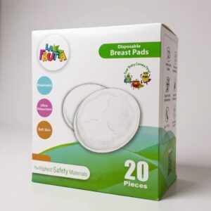 لا فروتا وسادات رضاعة للاستعمال مرة واحدة ماصة من فيذرلايت، تحافظ على جفافها، وسادات ثدي ناعمة وجيدة التهوية لتسريب الحليب، مانعة للتسرب ومعبأة بشكل فردي من مستلزمات الرضاعة الطبيعية للامهات