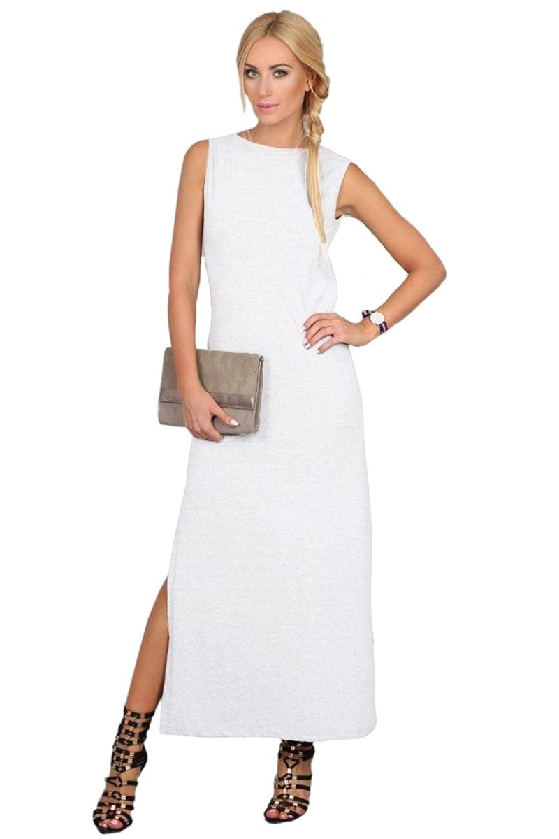 51lFDXNaQGL فستان نسائى قطن بفتحة من الضهر لون ابيض