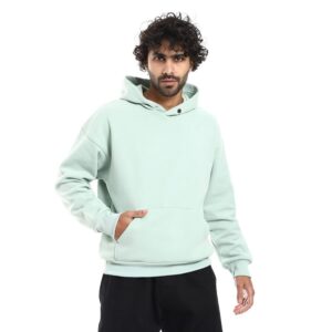 سويت شيرت بغطاء للرأس للرجال بخياطة ضيقة