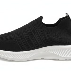 " حذاء رياضي شبكي منسوج سهل الارتداء - خفيف الوزن ومريح للمشي والاستخدام اليومي - متوفر باللوان اسود و رصاصي و كحلي مقاسات من 41/45"
