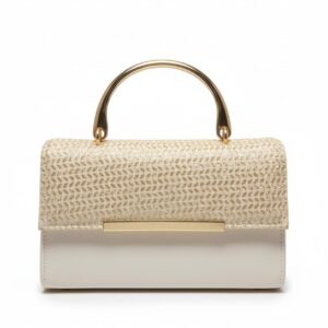 شنطه حريمى يد سواريه بلمسه ذهبيه - حجم صغير 25 سنتى متر فى 12 سنتى متر