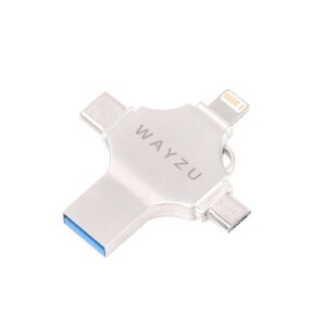 32GB (4-in-1) USB Flash Drive, Multi-Device Compatibility (Ip,Type C,Adroid,USB A),High Speed,Smartphone,Laptop,Tablet,Portable Storage,Easy & Fast Data Transfer, i-phone,i-pad,ios,Android