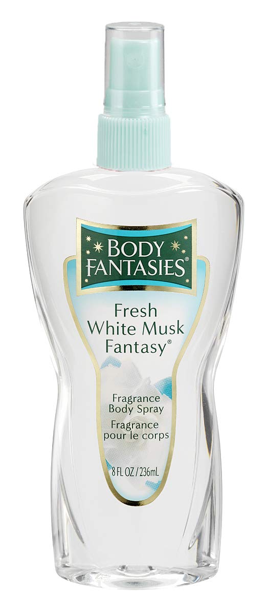 51rZ7l4Ca5L بخاخ معطر للجسم من بودي فانتازيز - مسك ابيض منعش، 236 مل