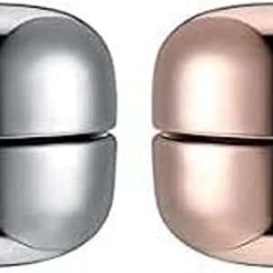 دبابيس حجاب مغناطيسية قوية، مشبك للوشاح دون تشابك، لون فضي، واسود، وذهبي، وذهبي وردي، عبوة من 4 ازواج, 1, معدن