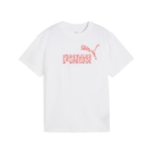 Puma Womens Short Sleeve Shirt Ess Animal Logo Infill Tee G White