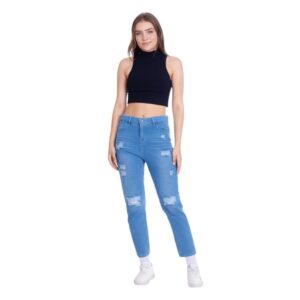 Mamilly Jeans بنطلون جينز ممفيت بوي فريند بتصميم مقطع نسائي