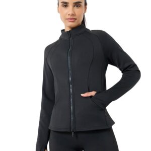 جاكيت صوف بسوستة ودرزات مزدوجة للنساء من ستايلي