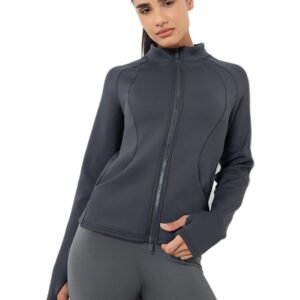 Styli Women Fleece Dual Contour Seam Zip Up Jacket