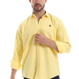 قميص سادة بازرار امامية للرجال من وايت رابيت