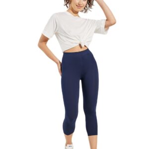 سروال لجينجز ضيق بيسيك بطول قصير كابري وخصر مطاطي للنساء من ستايلي