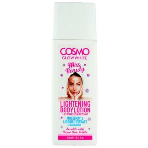سي دي كوزمو ديزاينز لوشن تفتيح الجسم جلو وايت 500 مل | مستخلص التوت وعرق السوس | يقلل من ظهور التجاعيد | للرجال والنساء