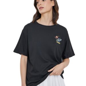 تيشيرت بقصة عادية وطبعة جرافيك للنساء من ستايلي