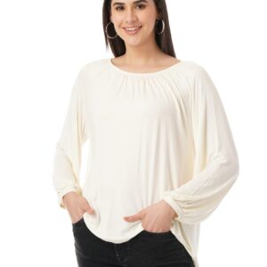 بلوزة سادة FYLSS23WKT-007 بقصة عادية للنساء من فيلتر