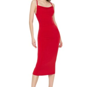 ترنديول فساتين بيسيك محبوكة متوسطة الطول للنساء