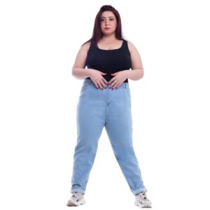 Mamilly Jeans بنطلون جينز مقاسات خاصه ستايل ممفيت بويفريند نسائي