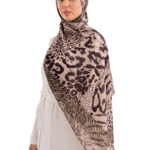 Women's Printed Chiffon Hijab Scarf – Lightweight Size 200 × 75 cm - Multicolor PT0077