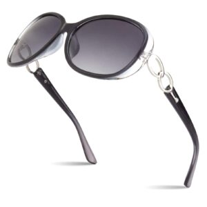 نظارة شمسية مستقطبة، عصرية بدرجات ألوان، كبيرة الحجم من سانير، للنساء، S85