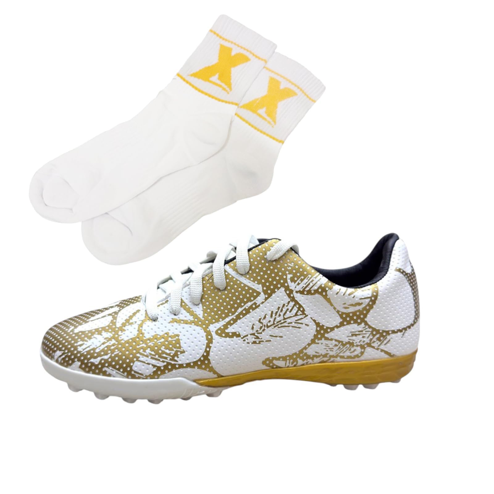 61-McIVSYML حذاء ترتان لكرة القدم خفيف الوزن مع شراب مجانى من اكس سبورت تدريب يناسب جميع الملاعب رياضي القدم للبالغين