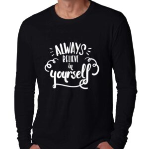 تي شيرت اسود قبة دائرية -رجال