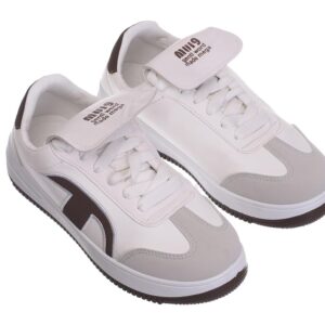 حذاء رياضي مسطح من الجلد بنعل مطاطي للنساء من اكسبرس