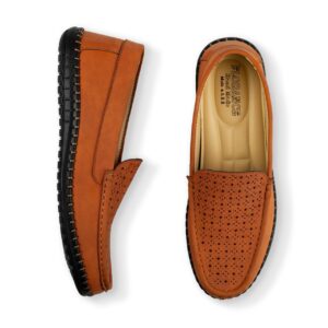 حذاء جلد عصري سهل الارتداء بنعل طبي ولمسة نهائية مخيطة يدويًا للرجال