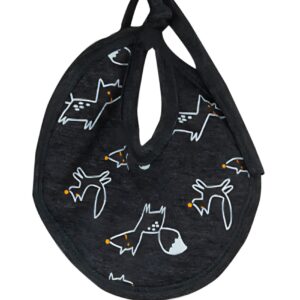 بافتة من القطن بطباعة ثعلب للأولاد من جوكي ام ام، لون رمادي داكن