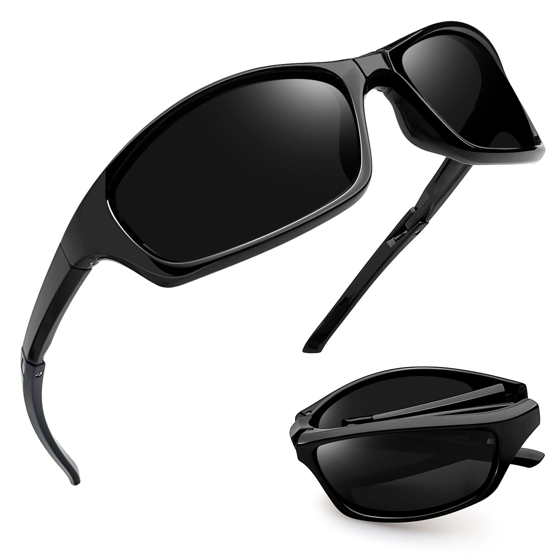 61-l-ZhG66L نظارة شمس رياضية للرجال والنساء للحماية من الأشعة فوق البنفسجية خفيفة الوزن TR90 بإطار مستطيل مستقطب للجري وركوب الدراجات والقيادة والصيد من جوبين